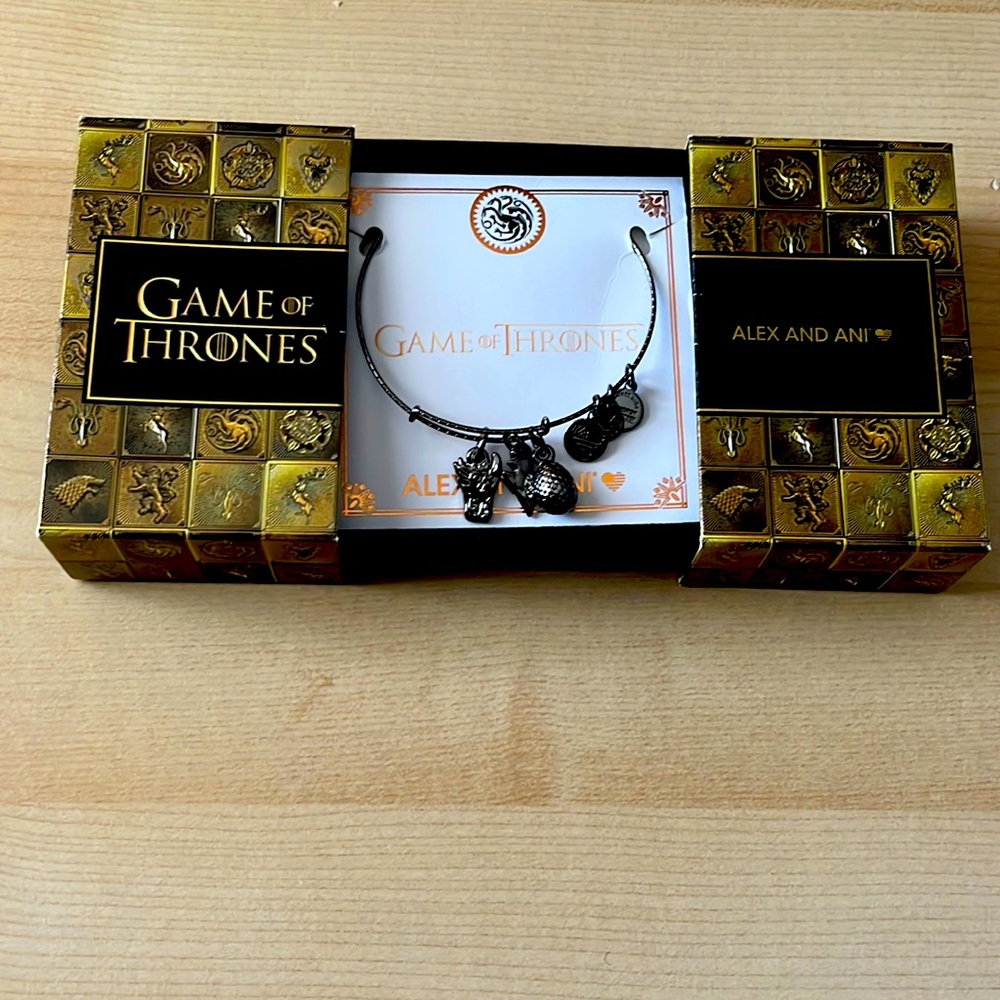 ALEX AND ANI LIMITED EDITION GAME OF THRONES TARGARYEN CHARM BANGLE BRACELET